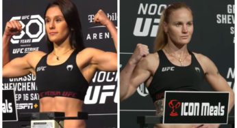 Alexa Grasso e Valentina Shevchenko batem peso e confirmam disputa de cinturão no Noche UFC