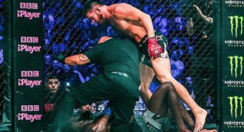 IMAGEM FORTE: Campeão do Bellator sofre corte assustador em luta contra irmão de Leon Edwards