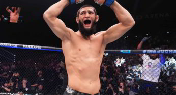 Khamzat Chimaev se impõe na luta agarrada, vence Kamaru Usman no UFC 294 e se garante como próximo desafiante do peso médio