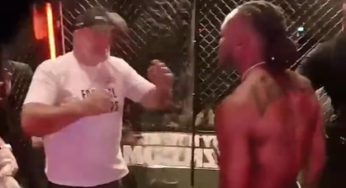 VÍDEO: Pai de Tommy Fury perde a cabeça e tenta quebrar vidro para agredir KSI em coletiva de imprensa