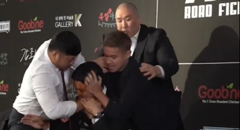 VÍDEO: Lutador japonês joga molho em rival e provoca confusão em coletiva de MMA