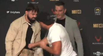 VÍDEO: Eddie Alvarez e Mike Perry trocam socos em encarada quente antes do BKFC 56