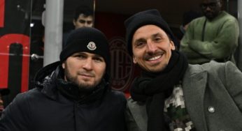 De olho no UFC 300? Ibrahimovic sugere retorno de Khabib ao MMA durante encontro em jogo de futebol