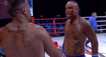 IMAGEM FORTE: Ex-UFC sofre corte profundo em duelo de veteranos no Fight Music Show 4