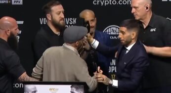 Topuria repete ação de McGregor contra Aldo, rouba cinturão e recebe dura lição de moral de Volkanovski; assista