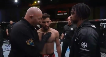 ‘Não sei o que foi pior’: árbitro ironiza lutador após nocaute brutal e gera climão no UFC