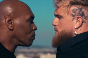 VÍDEO: Veja como foi a primeira encarada entre Mike Tyson e Jake Paul no boxe. Foto: Reprodução/Twitter/@netflix