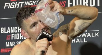 IMAGEM: Chris Weidman fica com olho deformado após duelo contra Bruno Blindado