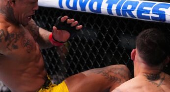 Com joelhada voadora brutal, Vinicius Oliveira bate Bernardo Sopai em estreia no UFC Las Vegas 87