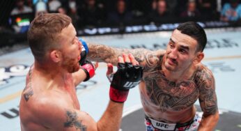 IMAGEM FORTE: Max Holloway quebra nariz de Justin Gaethje com ‘golpe ninja’ no UFC 300; assista