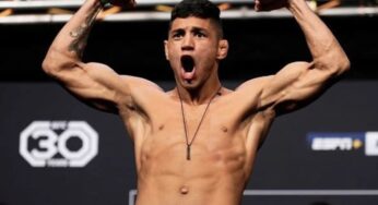 Em atuação impecável, Gabriel Mosquitinho domina chinês e vence a primeira no UFC Las Vegas 97