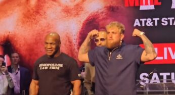 Mike Tyson faz alerta a Jake Paul antes de confronto e youtuber responde: ‘Eu bato mais forte’