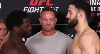 VÍDEO: Veja a encarada entre Jared Cannonier e Nassourdine Imavov antes do UFC Louisville