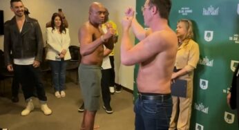 Anderson Silva e Chael Sonnen batem peso, fazem última encarada e confirmam luta de boxe neste sábado