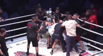 VÍDEO: Ex-desafiante ao cinturão do UFC protagoniza estreia caótica no boxe com briga generalizada