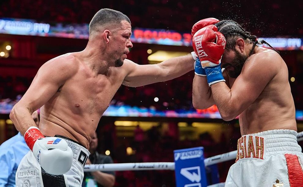 Diferença de peso gera debate após derrota de Jorge Masvidal para Nate Diaz no boxe. Foto: Reprodução/Instagram/@realfightinc