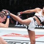 Luana Dread supera pé quebrado, se emociona e conquista a terceira vitória seguida no UFC Vegas 94. Foto: Reprodução/Twitter/UFC News