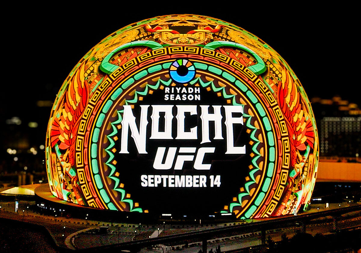 'Esfera' em Las Vegas vai sediar o 'Noche UFC' no dia 14 de setembro(Foto: Twitter/UFC)