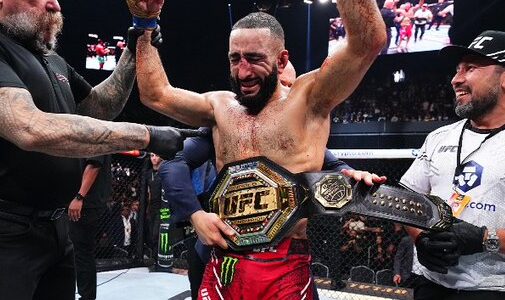 Belal Muhammad domina Leon Edwards, estraga festa inglesa e se torna o novo campeão dos meio-médios do UFC. Foto: Twitter/UFC News