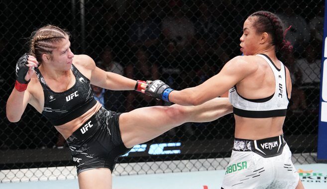 Xodó de Cris Cyborg sucumbe à estratégia ousada de rival e sofre primeira derrota no UFC. Foto: Reprodução/Twitter UFCNews