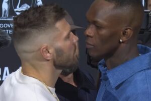 Dricus Du Plessis Israel Adesanya UFC 305 encarada