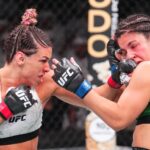 Mackenzie Dern tem luta dura, mas interrompe série negativa e vence Lupita Godinez no UFC Abu Dhabi. Foto: Twitter/UFC News