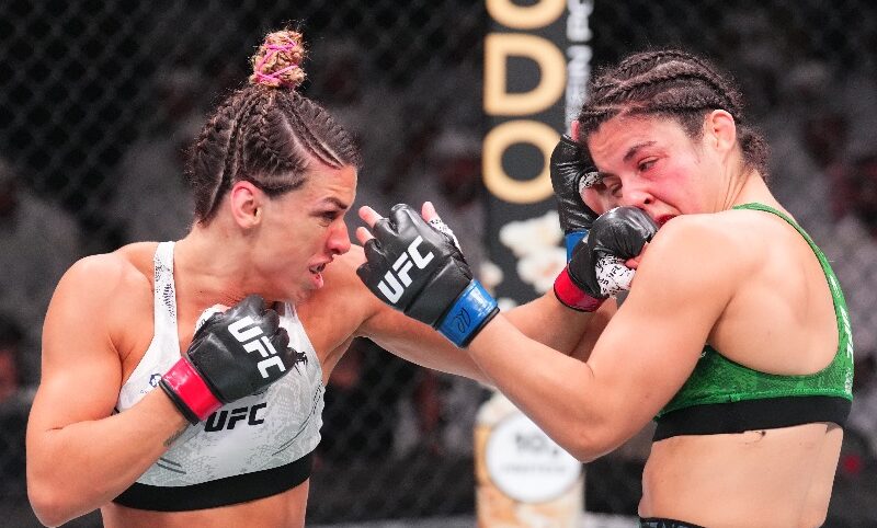 Mackenzie Dern tem luta dura, mas interrompe série negativa e vence Lupita Godinez no UFC Abu Dhabi. Foto: Twitter/UFC News