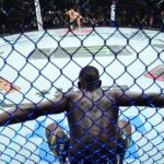 Novo ângulo mostra momento da derrota sofrida por Israel Adesanya em finalização no UFC 305. Foto: Reprodução/Twitter/UFC Europe