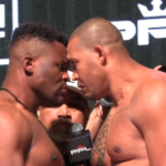 Ngannou e Renan Problema se encaram antes de luta pela PFL / Reprodução PFL