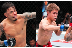 Brandon Royval e Tatsuro Taira se enfrentam no UFC Vegas 98. Foto: Reprodução/Montagem/SUPER LUTAS