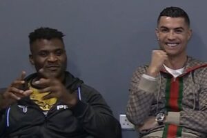 Cristiano Ronaldo prestigia evento da PFL. Foto: Reprodução/Twitter/PFLMMA