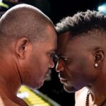 Encarada entre Francis Ngannou e Renan Problema na PFL. Foto: Reprodução/Instagram/PFL