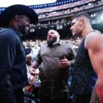 Encontro entre Jon Jones e Alex Poatan no UFC. Foto: Reprodução/Instagram/UFC