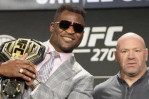 Dana White posa ao lado de Francis Ngannou. Foto: Reprodução/@francis_ngannou