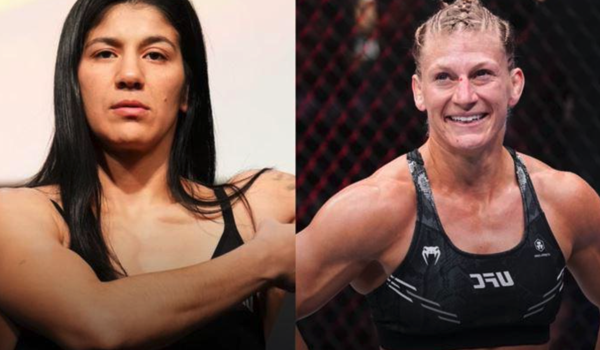 Ketlen Vieira x Kayla Harrison se enfrentam no UFC 307. Foto: Montagem SUPER LUTAS