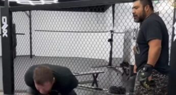 Que susto! Justin Gaethje toma soco e é derrubado por seu próprio treinador em sparring; veja a cena