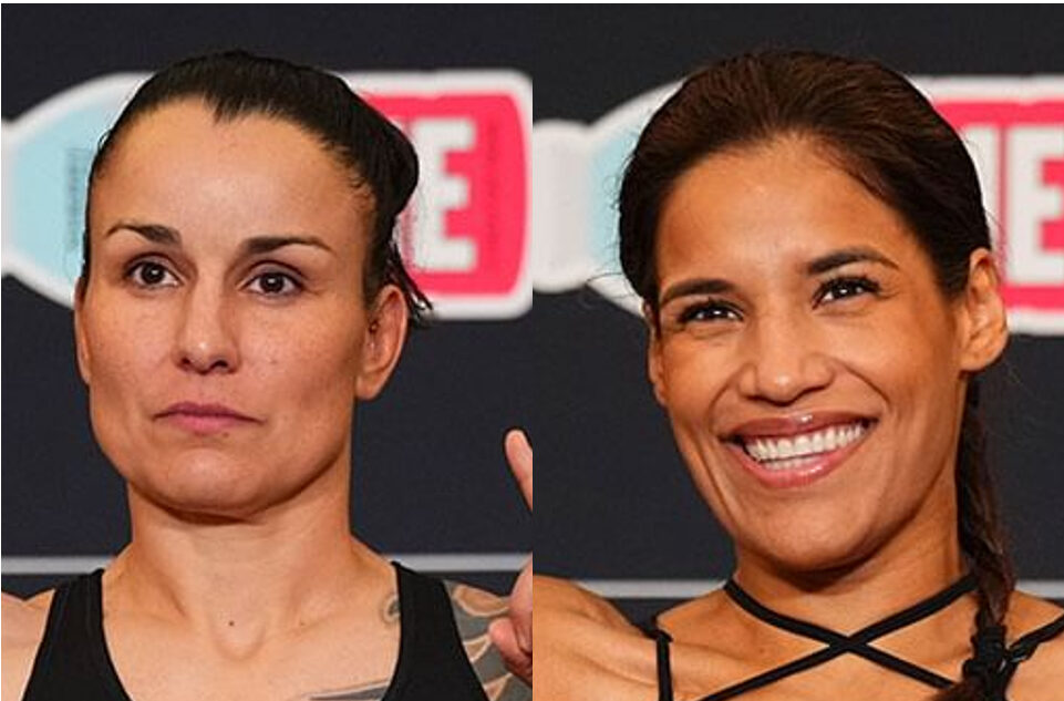 Raquel Pennington x Julianna Peña se enfrentam no UFC 307. Foto/Montagem SUPER LUTAS