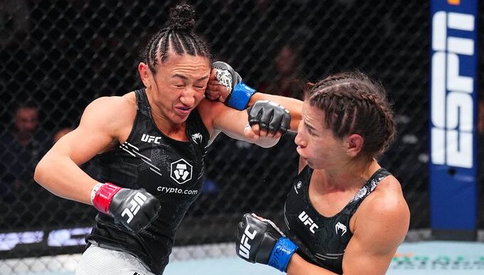 Tecia Pennington derrotou Carla Esparza no UFC 307 (Foto: Twitter/UFC News)