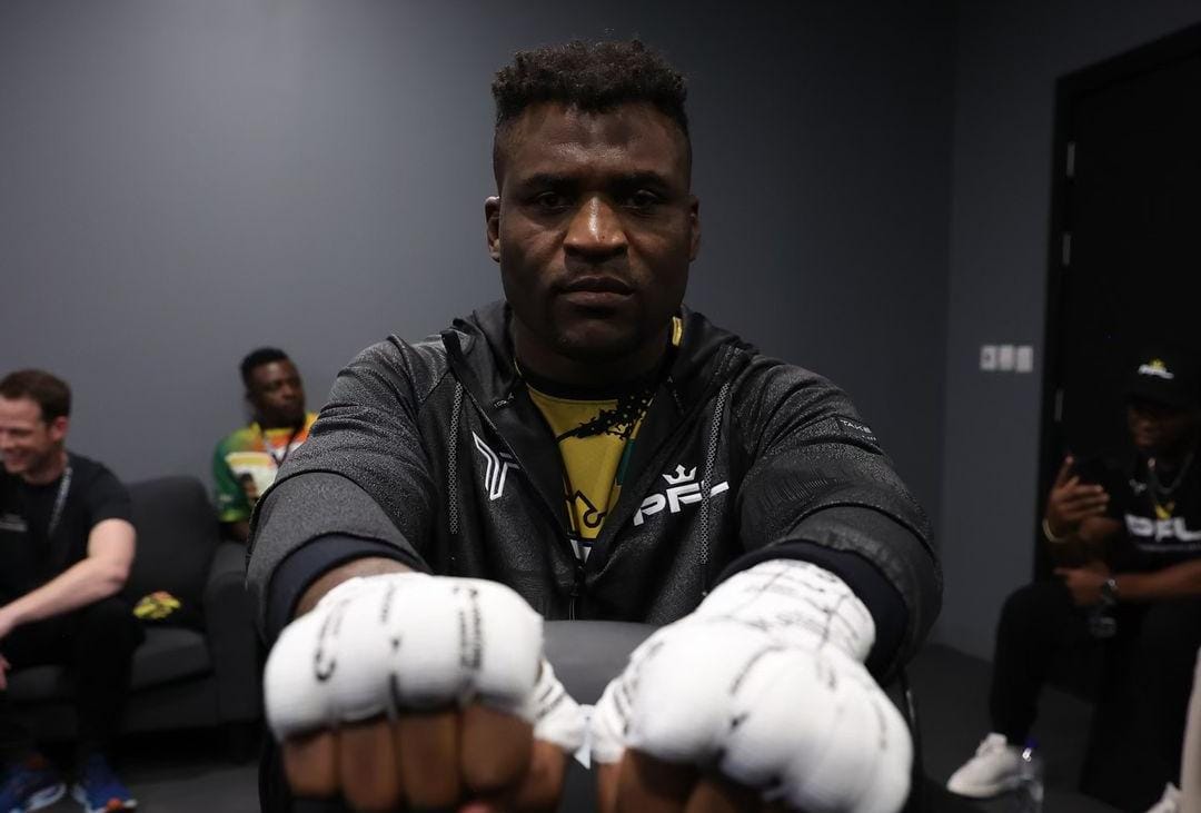 Francis Ngannou venceu Renan Problema na Supeluta da PFL. foto: instagram PFL