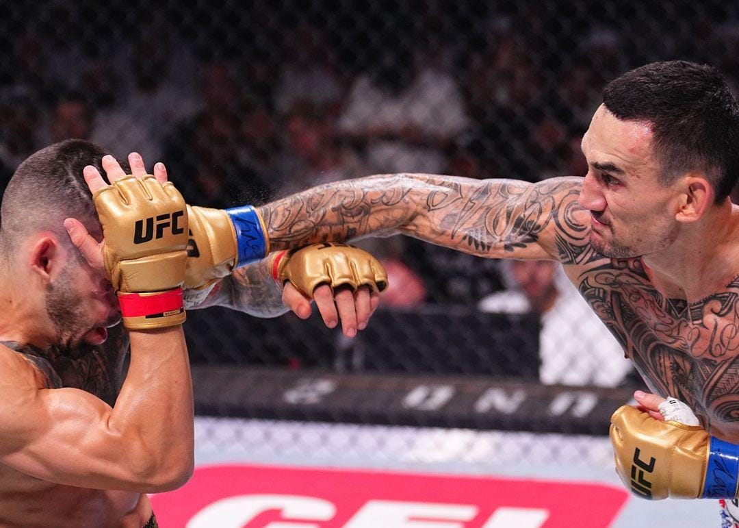 Max Holloway foi derrotado por Ilia Topuria no UFC 308. Foto: Instagram / UFC japan