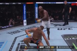 Alex Poatan comentou sobre o momento em que foi a flashdown após golpe aplicado por Khalil Rountree / Reprodução/YouTube/UFC