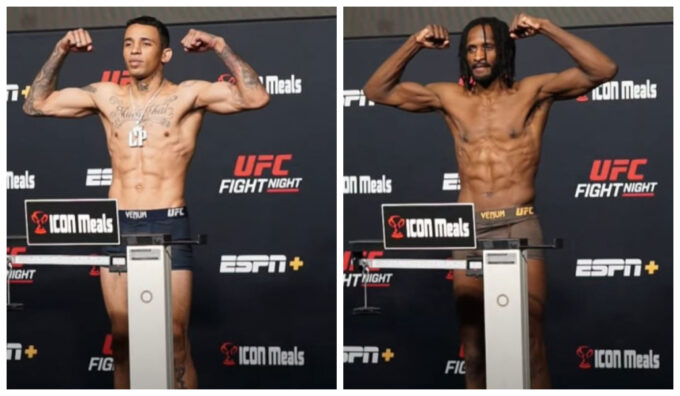 Carlos Prates e Neil Magny bateram o peso e confirmaram luta principal do UFC Las vegas 100 / Montagem Super Lutas Reprodução