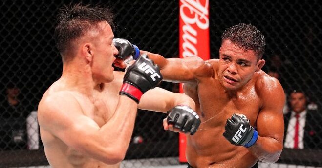 Com golpes potentes, Nikolas Motta supera diferença de altura e vence no UFC Macau, Foto: Reprodução/Twitter/UFCNews