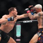 Michael Chandler se revolta com críticas e narrativa de ‘golpe na nuca’ após derrota para Charles do Bronx. Foto: Reprodução/X/UFC