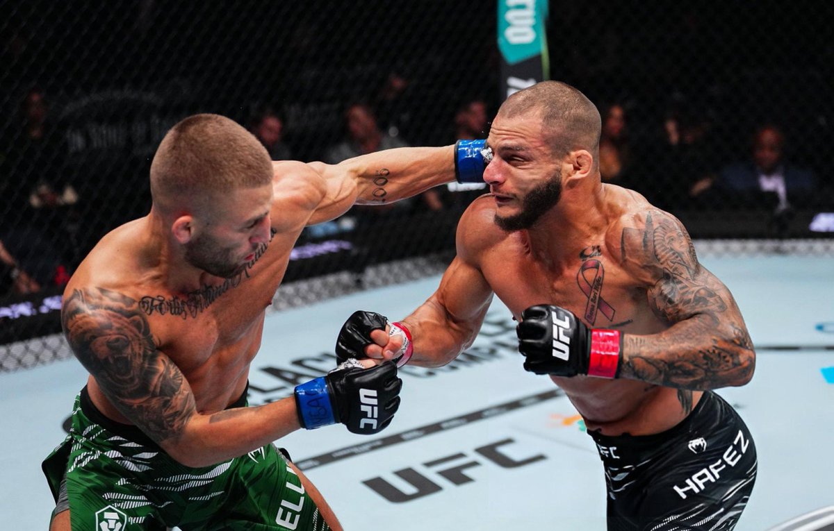 Oban Elliott domina Bassil Hafaez e garante vitória por nocaute técnico no UFC 309. Foto: Reprodução/Instagram