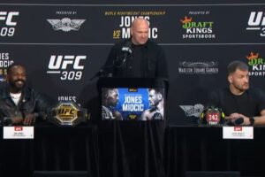 Dana White diz em coletiva que vencedor de Jones x Miocic deve enfrentar Tom Aspinall / Reprodução YouTube UFC