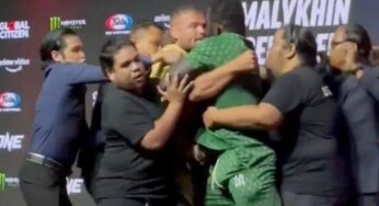 Vídeo: Lutadores protagonizam ‘clinch’ bizarro em encarada antes de duelo no ONE 169