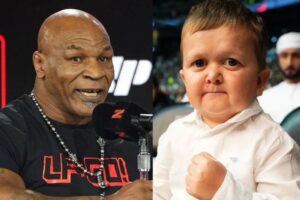 Mike Tyson admitiu que confunciu Hasbulla com um bebê / Montagem reprodução Instagram